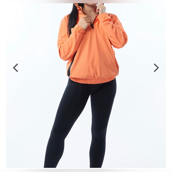 Alphalete EXP TECH Windbreaker JACKET ELECTRIC PEACH NWT GYM WORKOUT ATHLEISURE - Picture 3 of 6